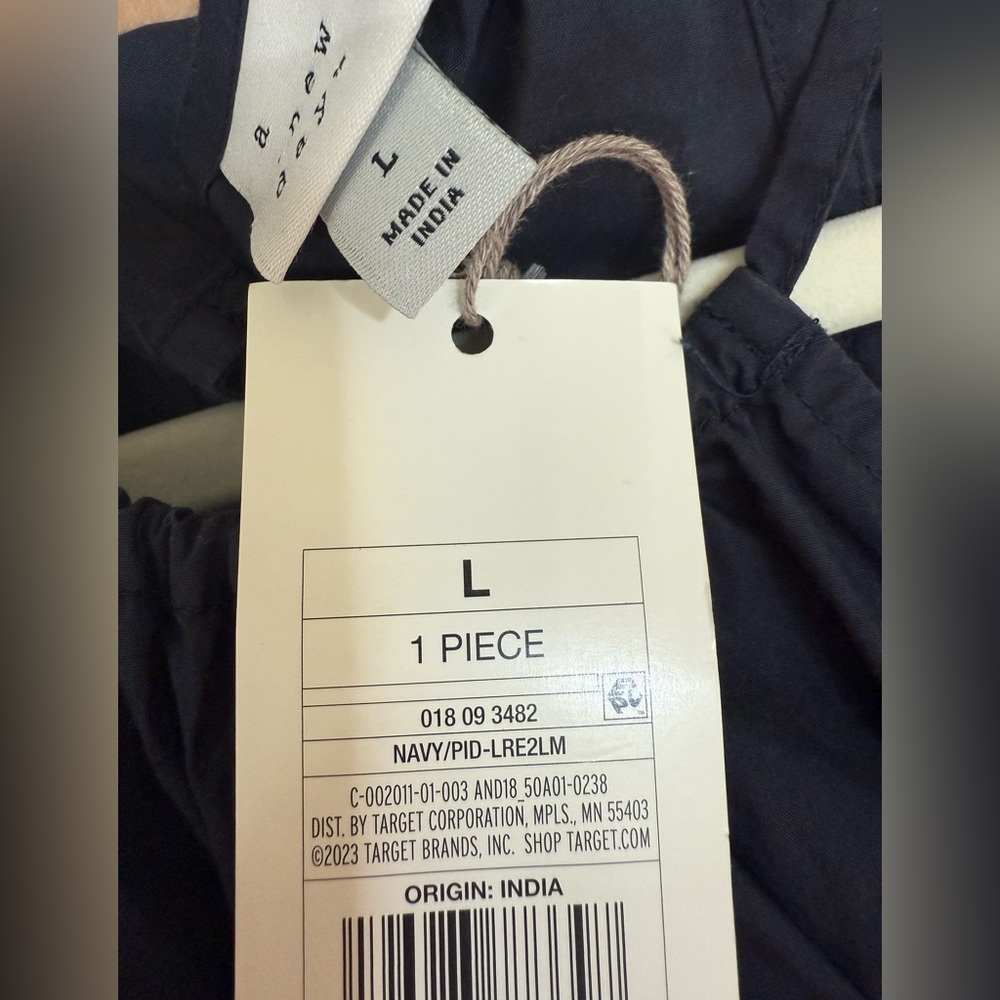 NWT NWT A new day Sleeveless Poplin Halter Neck Midi Dress L - Picture 5 of 5